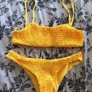 Yellow Swimsuit Set